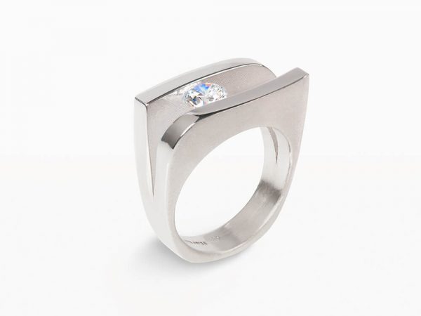 Nieuw 3 - Ring in witgoud met diamant